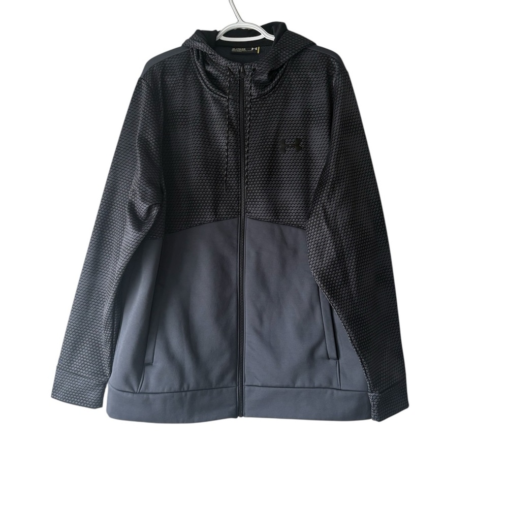 Under Armour Black and Gray Fleece-Lined hooded jacket XL